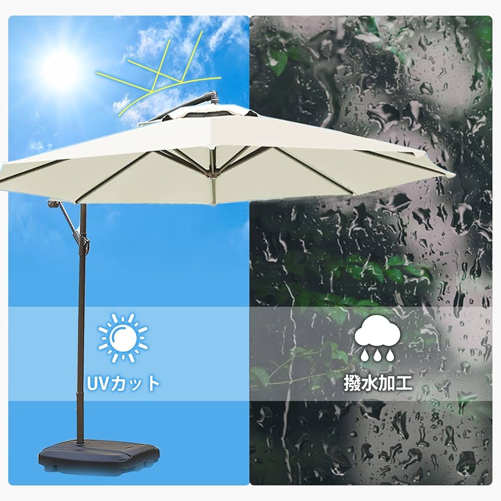 Amazon.co.jp: ViCoopZim パラソル ガーデンパラソル 大型 風に強い